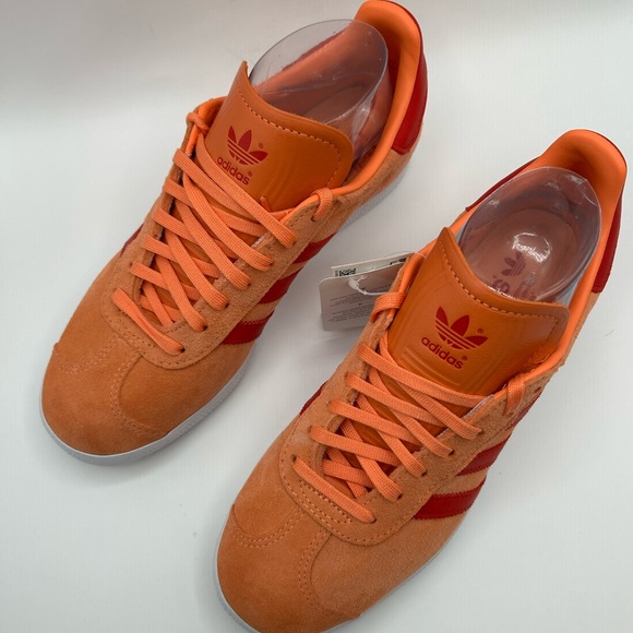 RARE NWT Adidas Gazelle ‘Orange Red' EF6503 The Originals W 7.5 - Picture 6 of 16